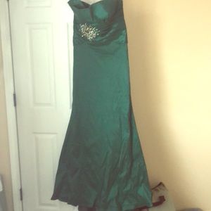 Emerald green formal gown